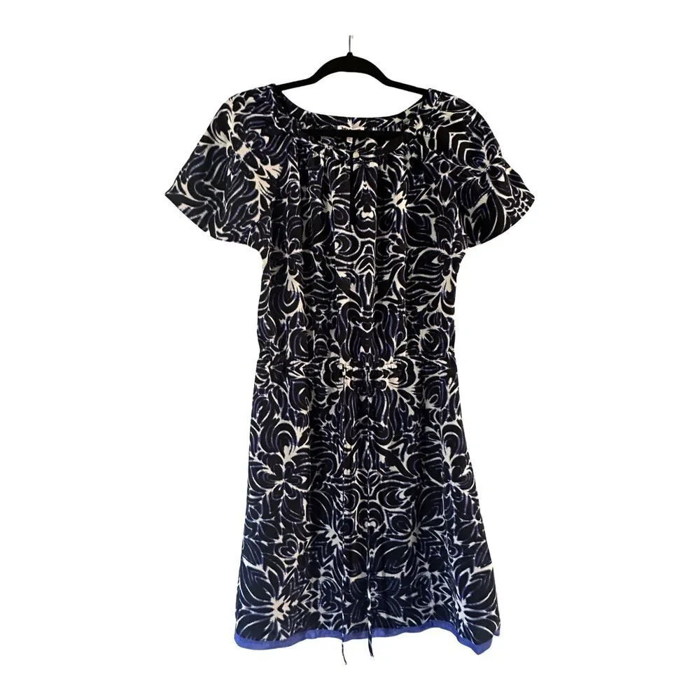 Juicy Couture Short Sleeve Knee Length Dress Size 4 Blue Black Casual Date Night